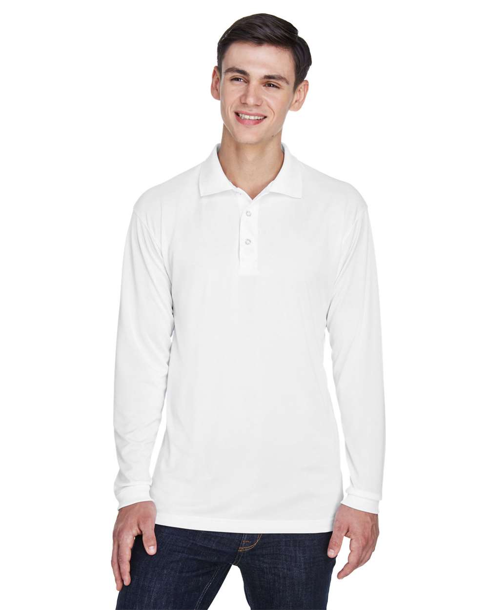 Men's Cool & Dry Sport Long Sleeve Polo