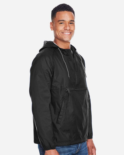 Unisex Packable Hooded Nylon Jacket