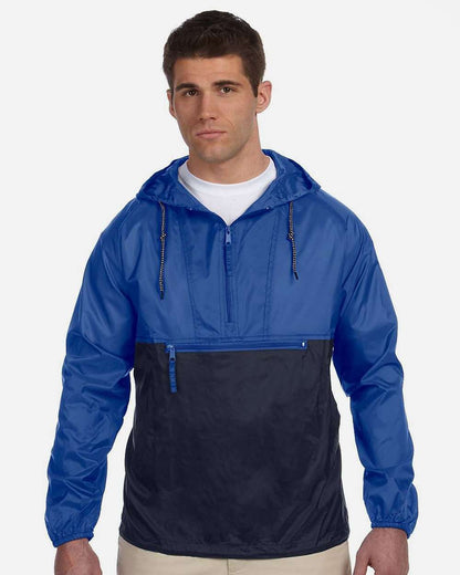 Unisex Packable Hooded Nylon Jacket