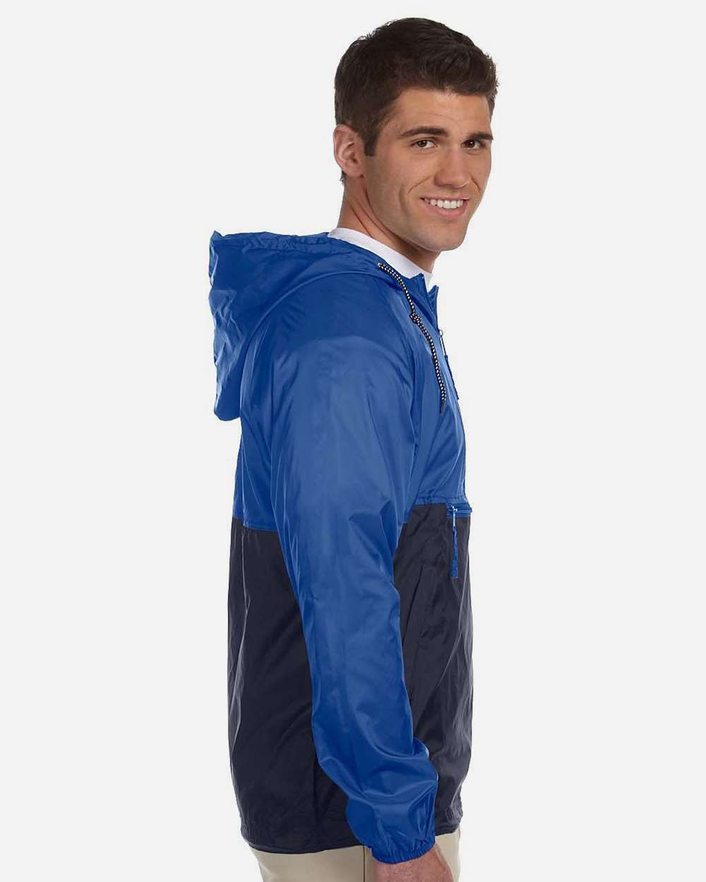 Unisex Packable Hooded Nylon Jacket