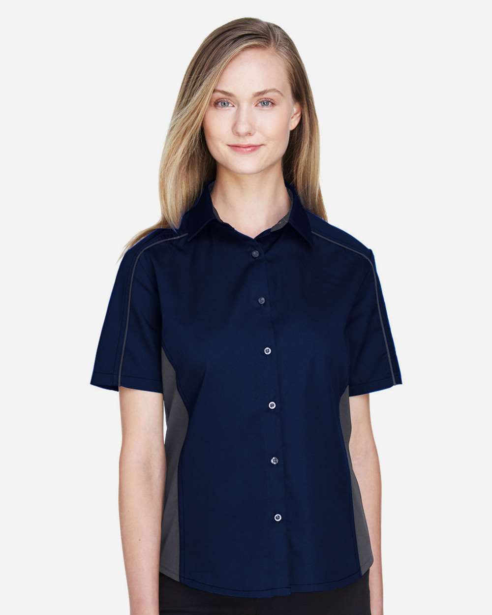 Women's Fuse Colorbloack Twill Short Sleeve Shirt