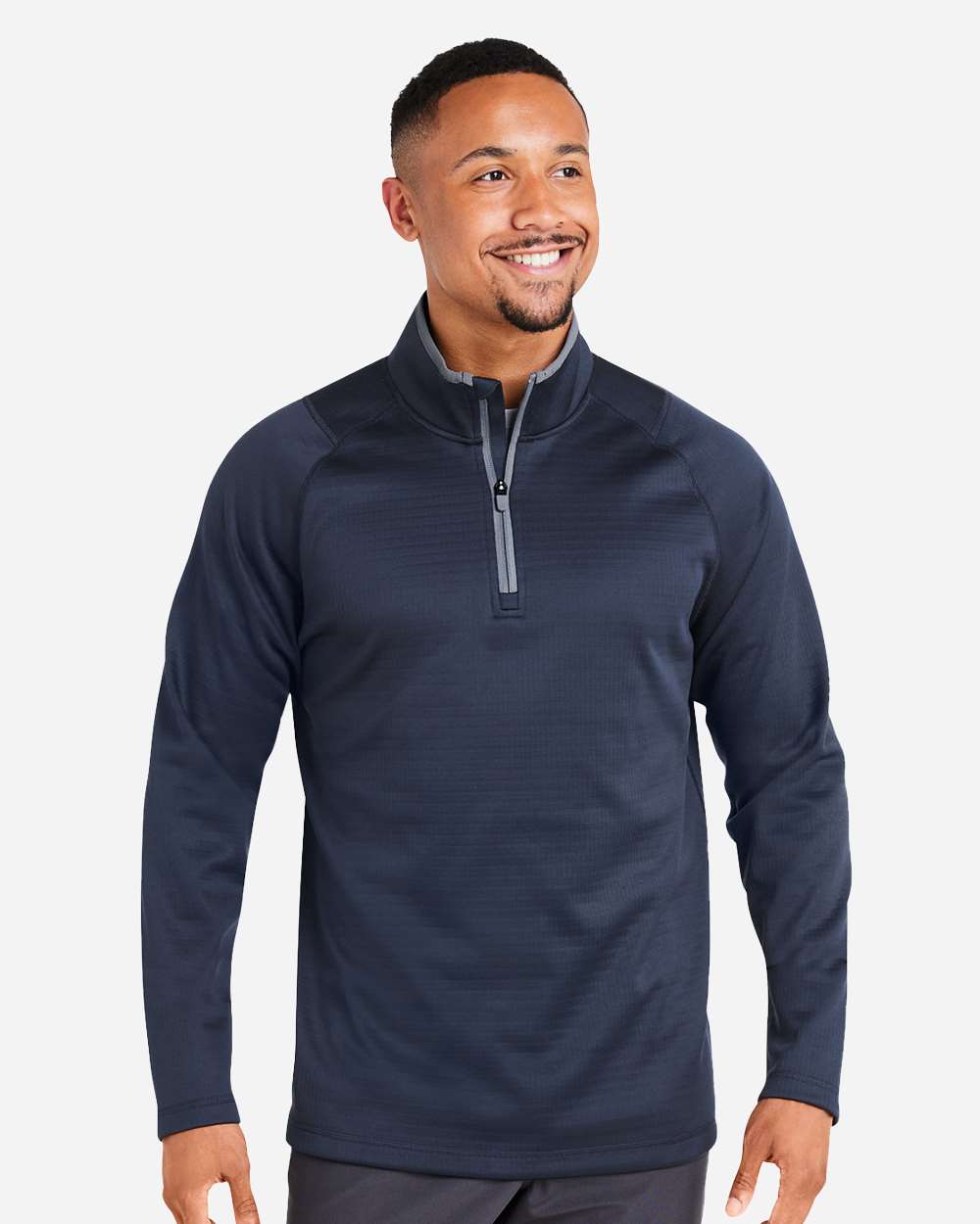 Men's Waffle Fleece Quarter-Zip Pullover