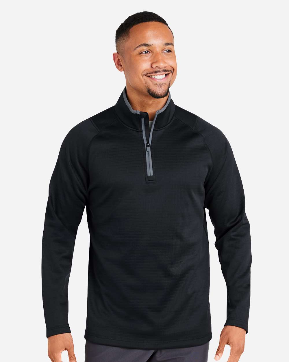 Men's Waffle Fleece Quarter-Zip Pullover