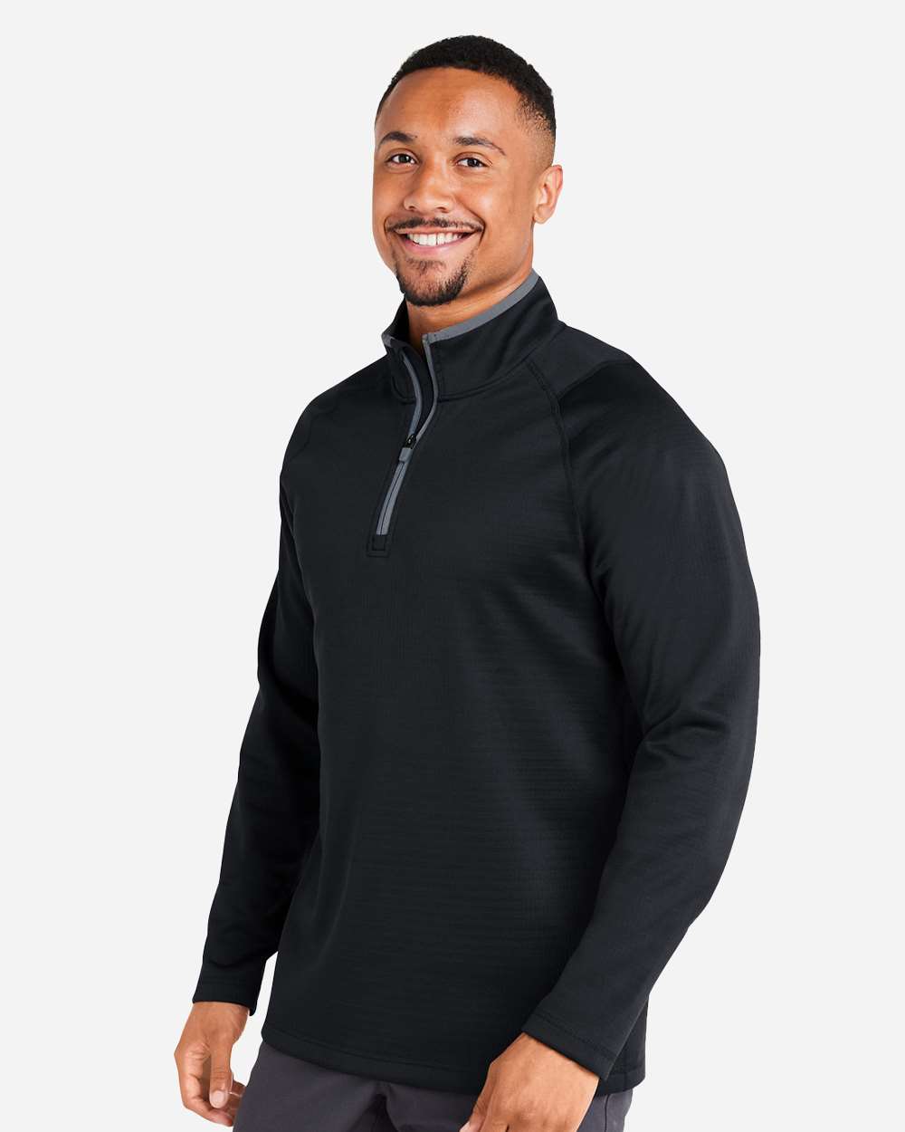 Men's Waffle Fleece Quarter-Zip Pullover