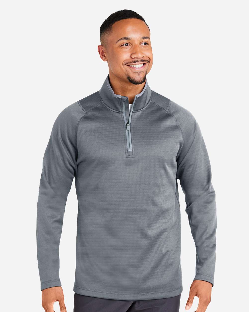 Men's Waffle Fleece Quarter-Zip Pullover