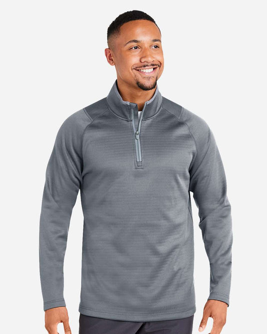 Men's Waffle Fleece Quarter-Zip Pullover