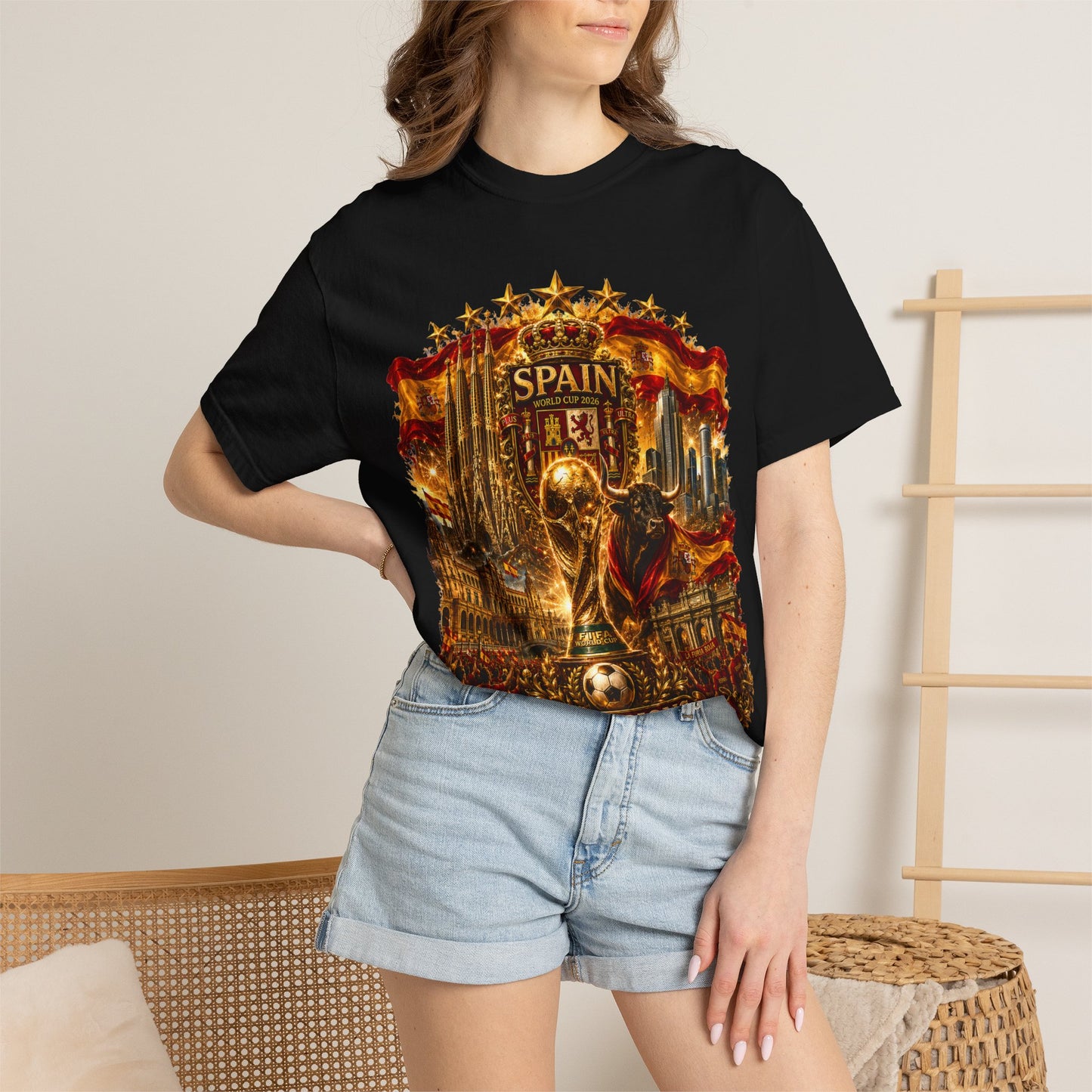 Spain Football World Cup 2026 'Reino de Campeões' Ultimate Collage | Premium Graphic Tee