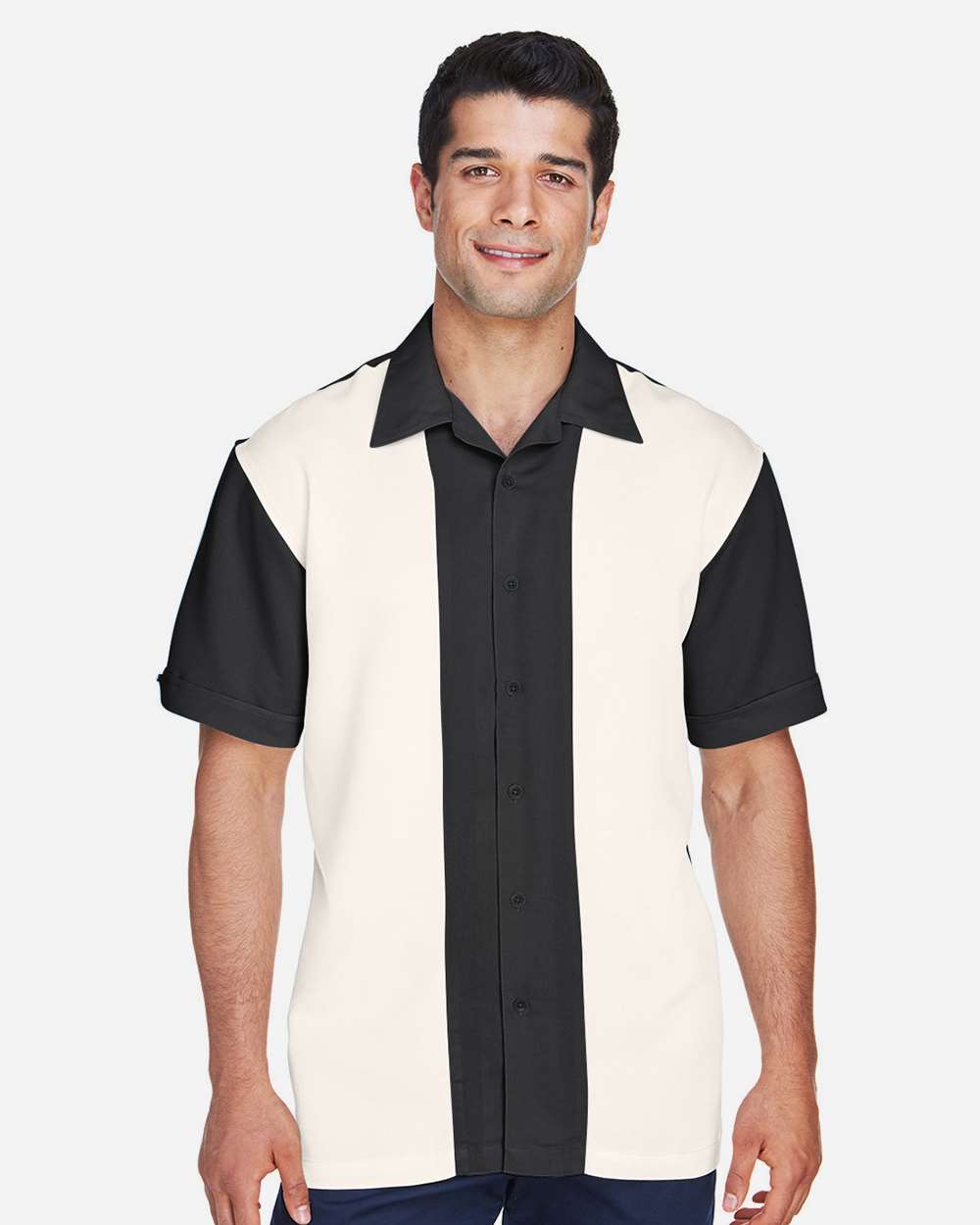 Men's Two-Tone Camp Shirt