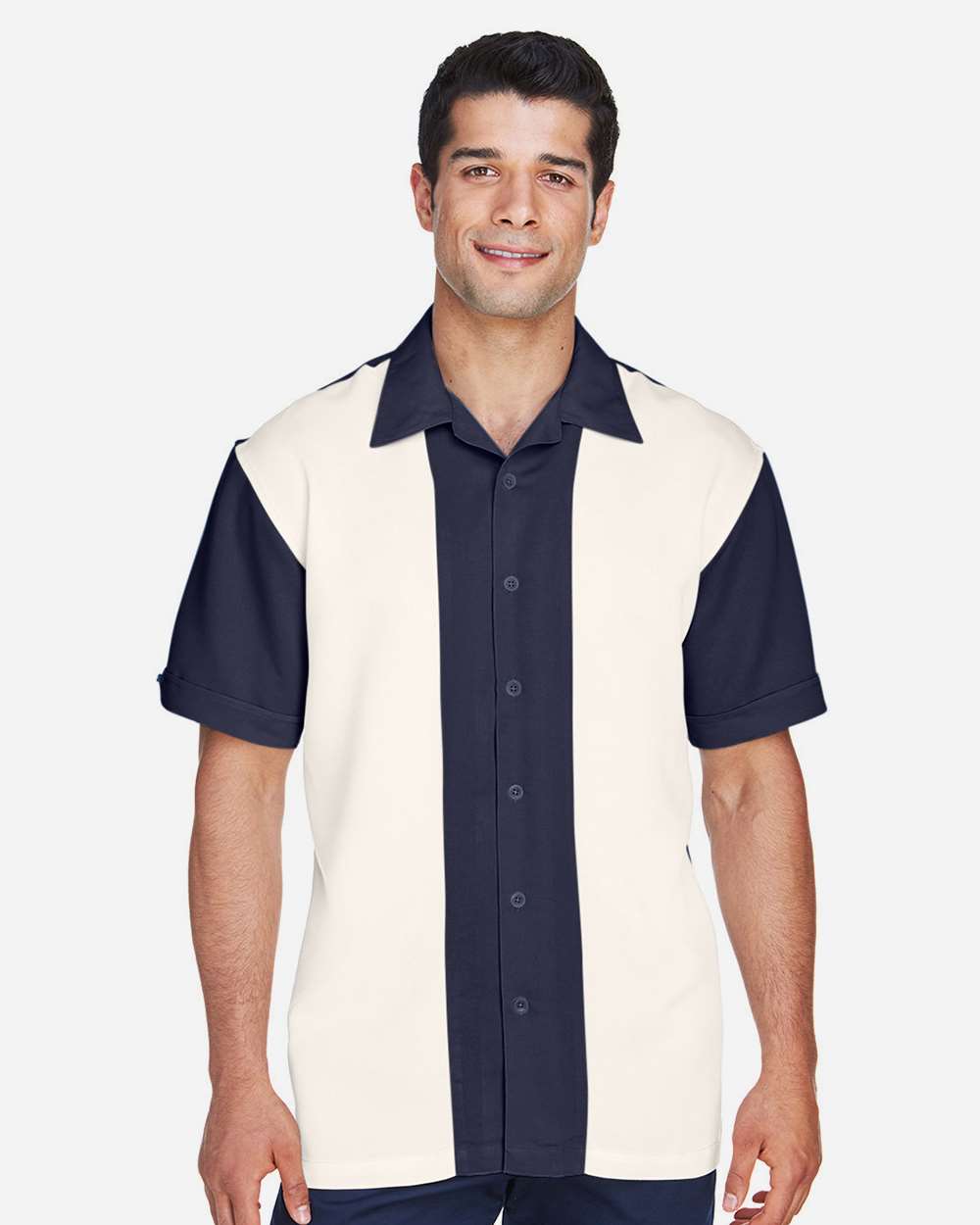 Men's Two-Tone Camp Shirt