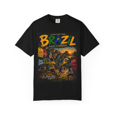Brazil Favela World Cup 2026 T-Shirt PNG | Joga Bonito Street Soccer Graphic Tee | Copa Do Mundo Fan Gift