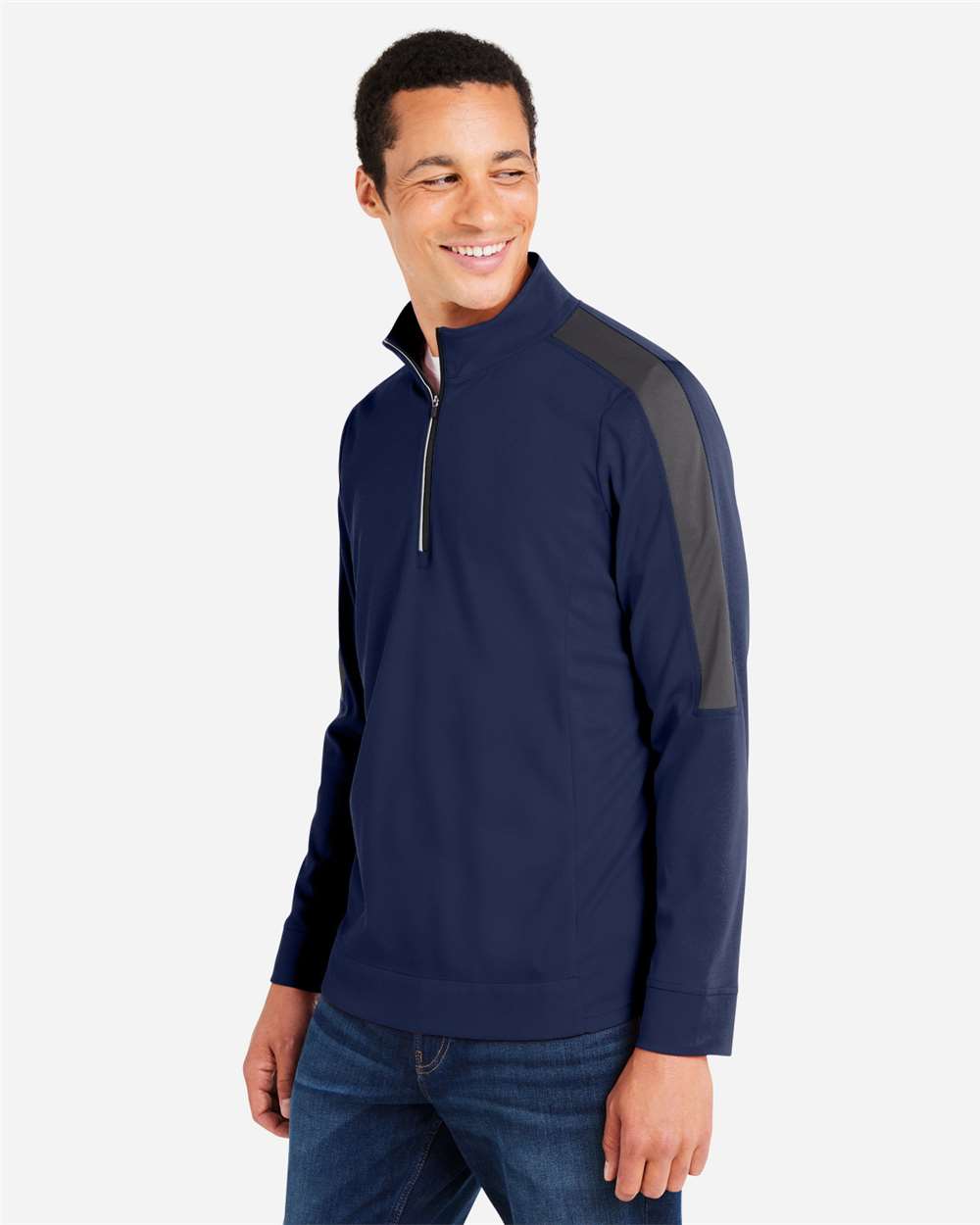 Men's Market Snag Protect Mesh Colorblock Quarter-Zip Pullover