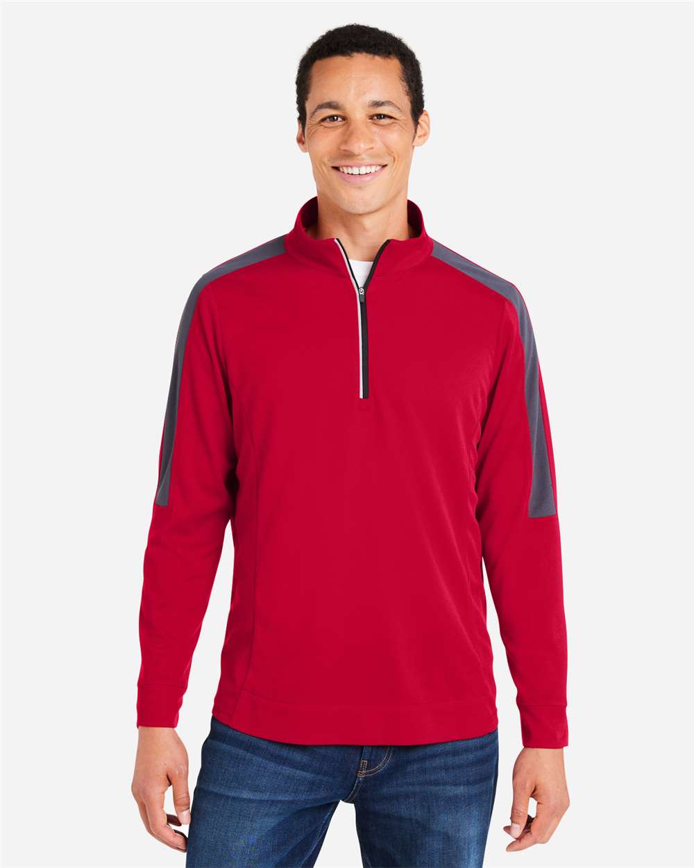 Men's Market Snag Protect Mesh Colorblock Quarter-Zip Pullover