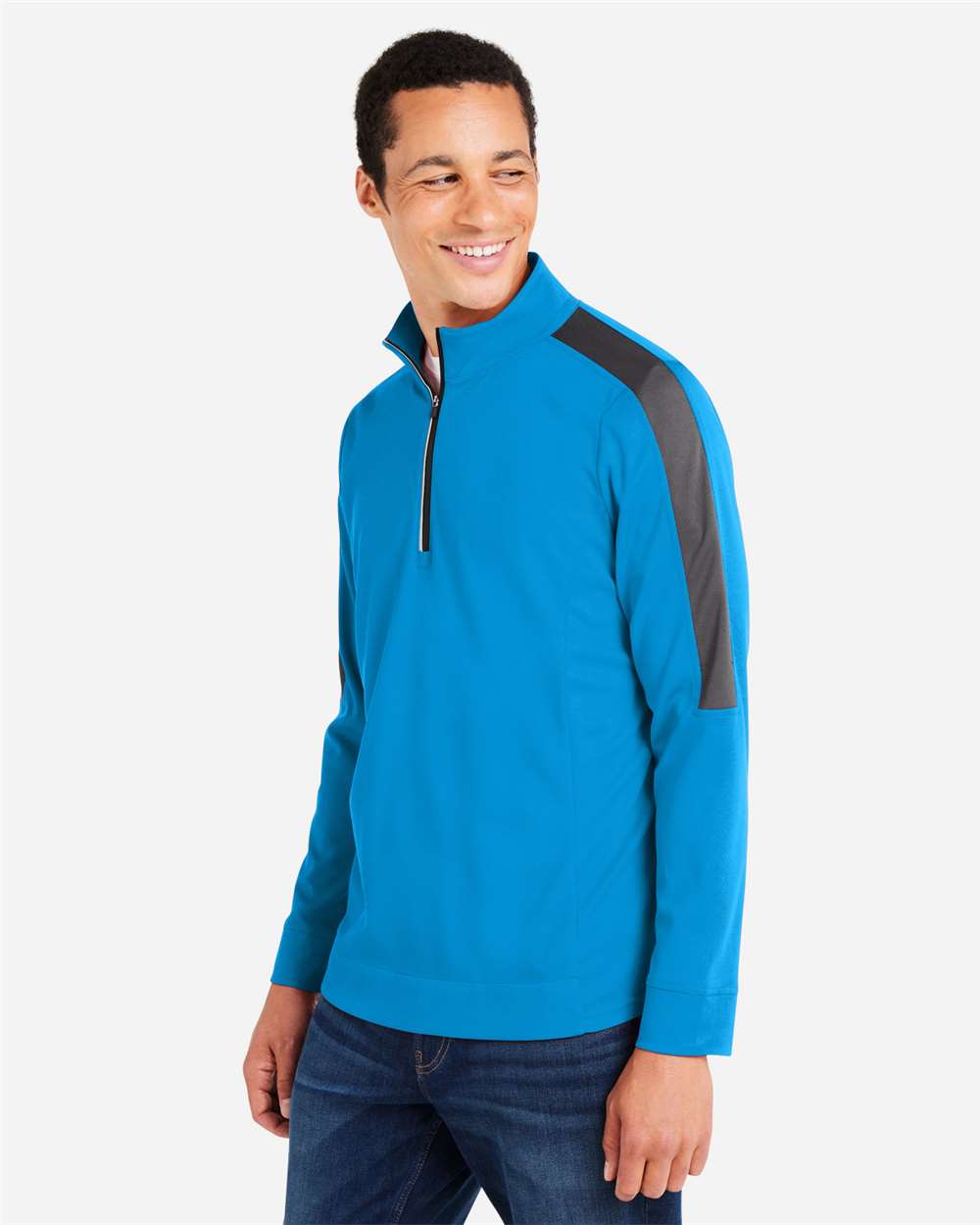 Men's Market Snag Protect Mesh Colorblock Quarter-Zip Pullover
