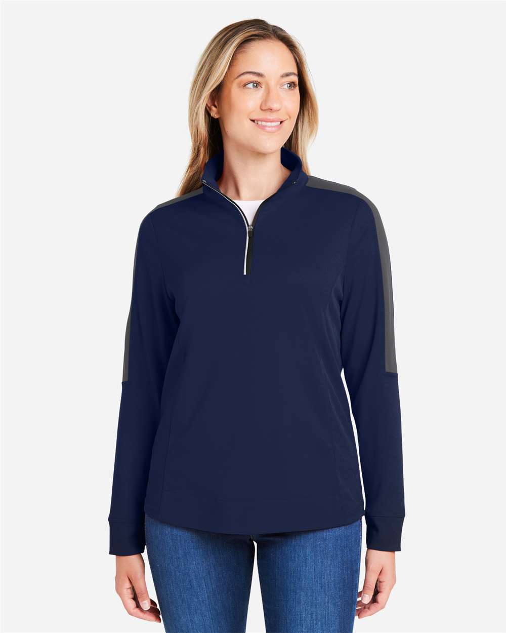 Women's Market Snag Protect Mesh Colorblock Quarter-Zip Pullover
