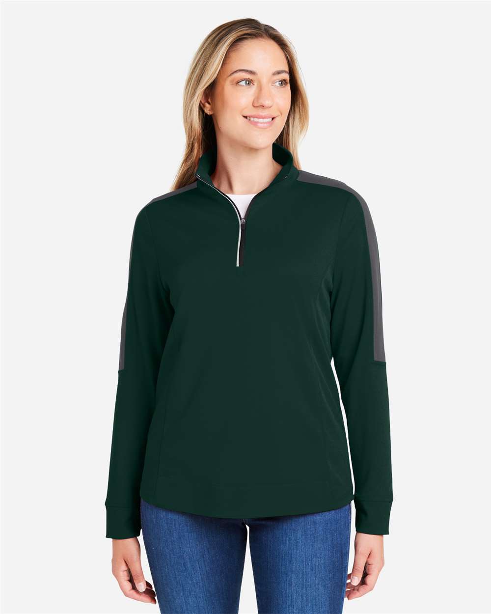 Women's Market Snag Protect Mesh Colorblock Quarter-Zip Pullover