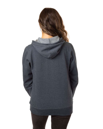 Women's Heathered Full-Zip Hooded Sweatshirt