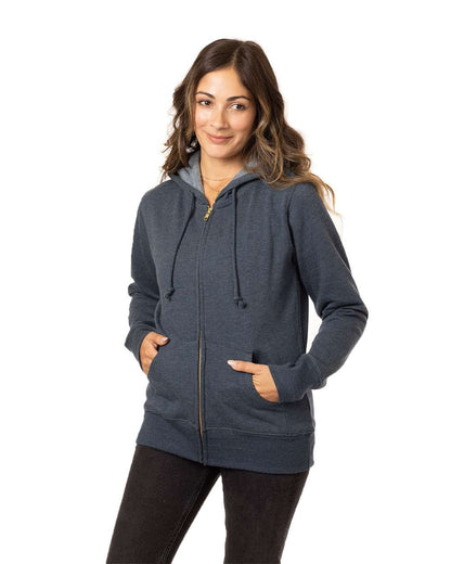 Women's Heathered Full-Zip Hooded Sweatshirt