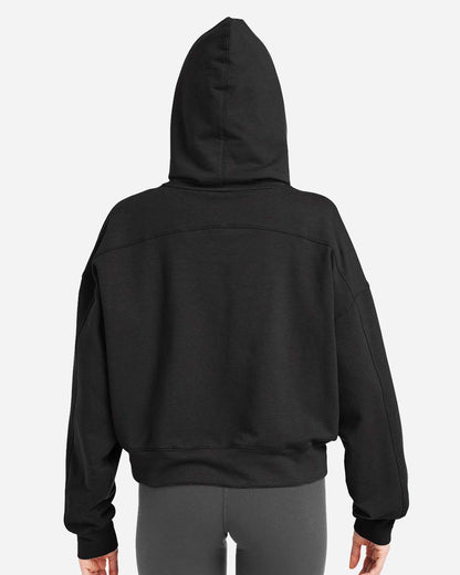 Women's Vintage Oversized Cropped Hooded Sweatshirt