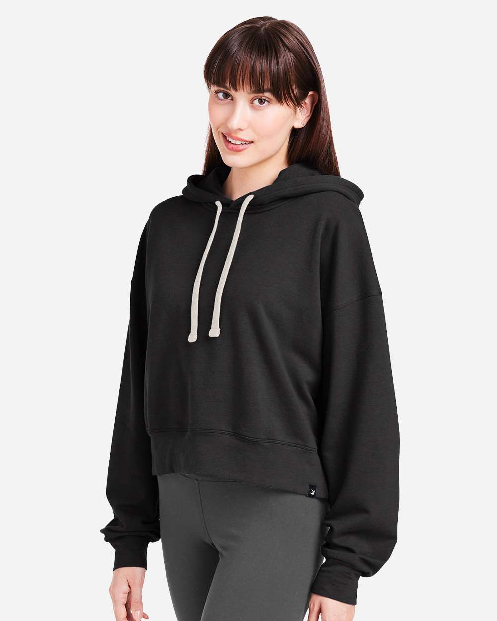 Women's Vintage Oversized Cropped Hooded Sweatshirt