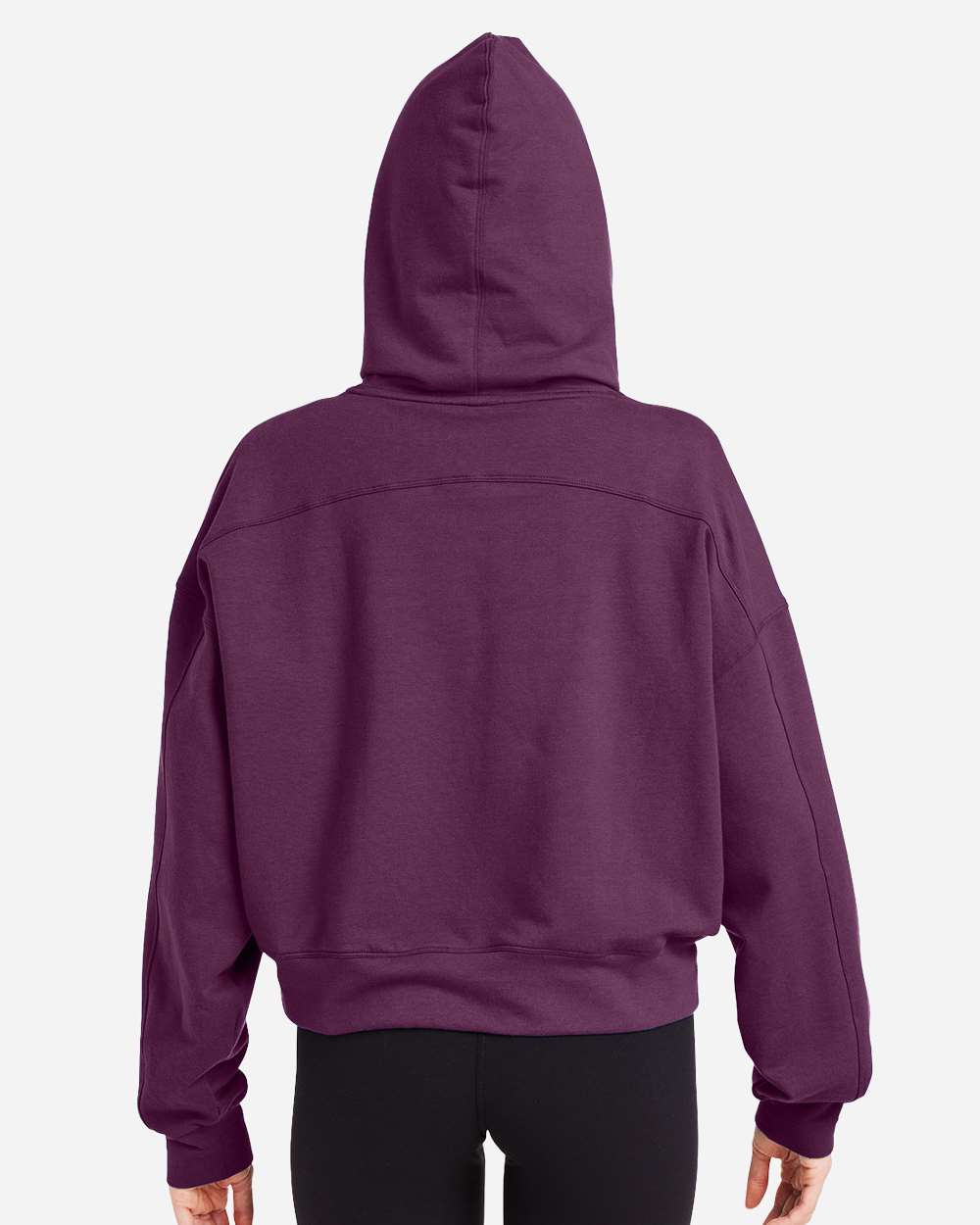 Women's Vintage Oversized Cropped Hooded Sweatshirt