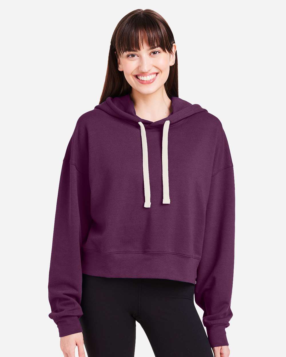 Women's Vintage Oversized Cropped Hooded Sweatshirt