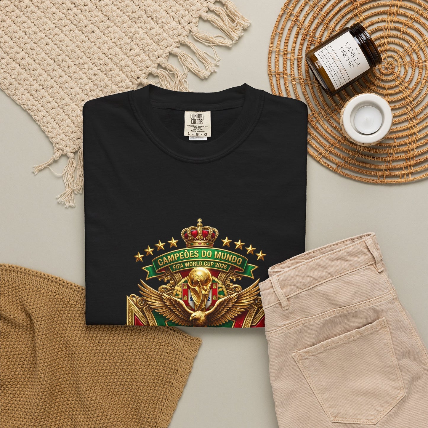 Portugal Football World Cup 2026 'Heróis do Mar' Imperial Crown Crest | Premium Graphic Tee