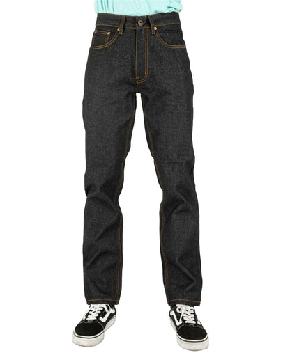 Men's Raw Denim Straight-Leg Jean Pants