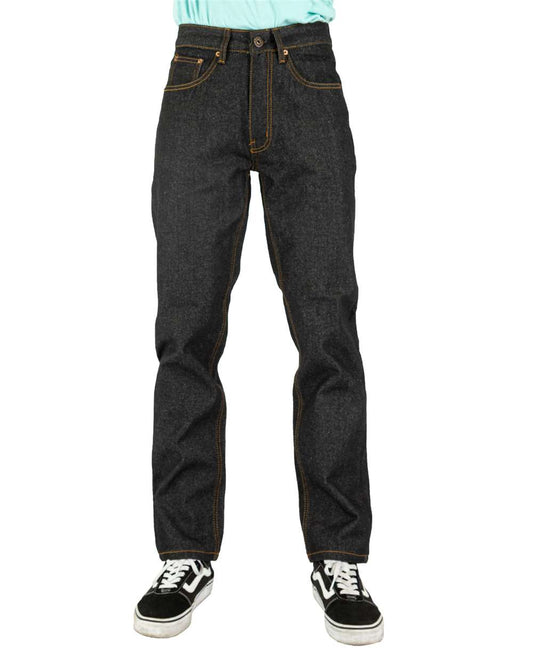 Men's Raw Denim Straight-Leg Jean Pants