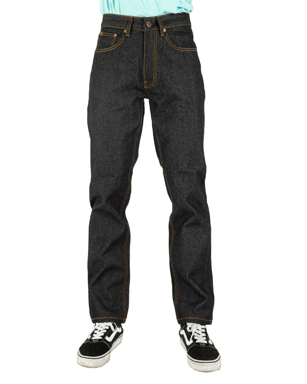 Men's Raw Denim Straight-Leg Jean Pants