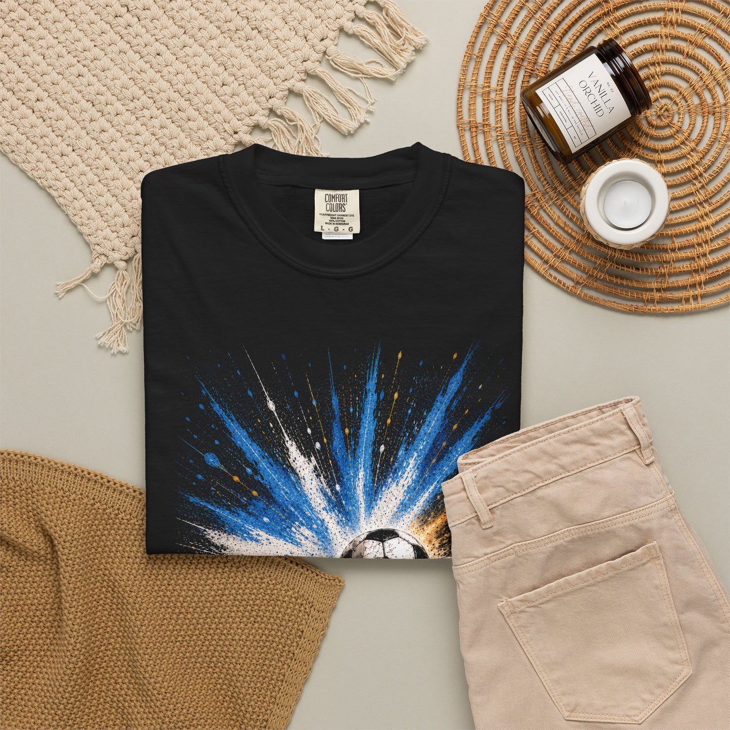 Argentina 2026 PNG | World Cup Soccer Ball Explosion Shirt Design | Blue White Paint Burst Football Graphic