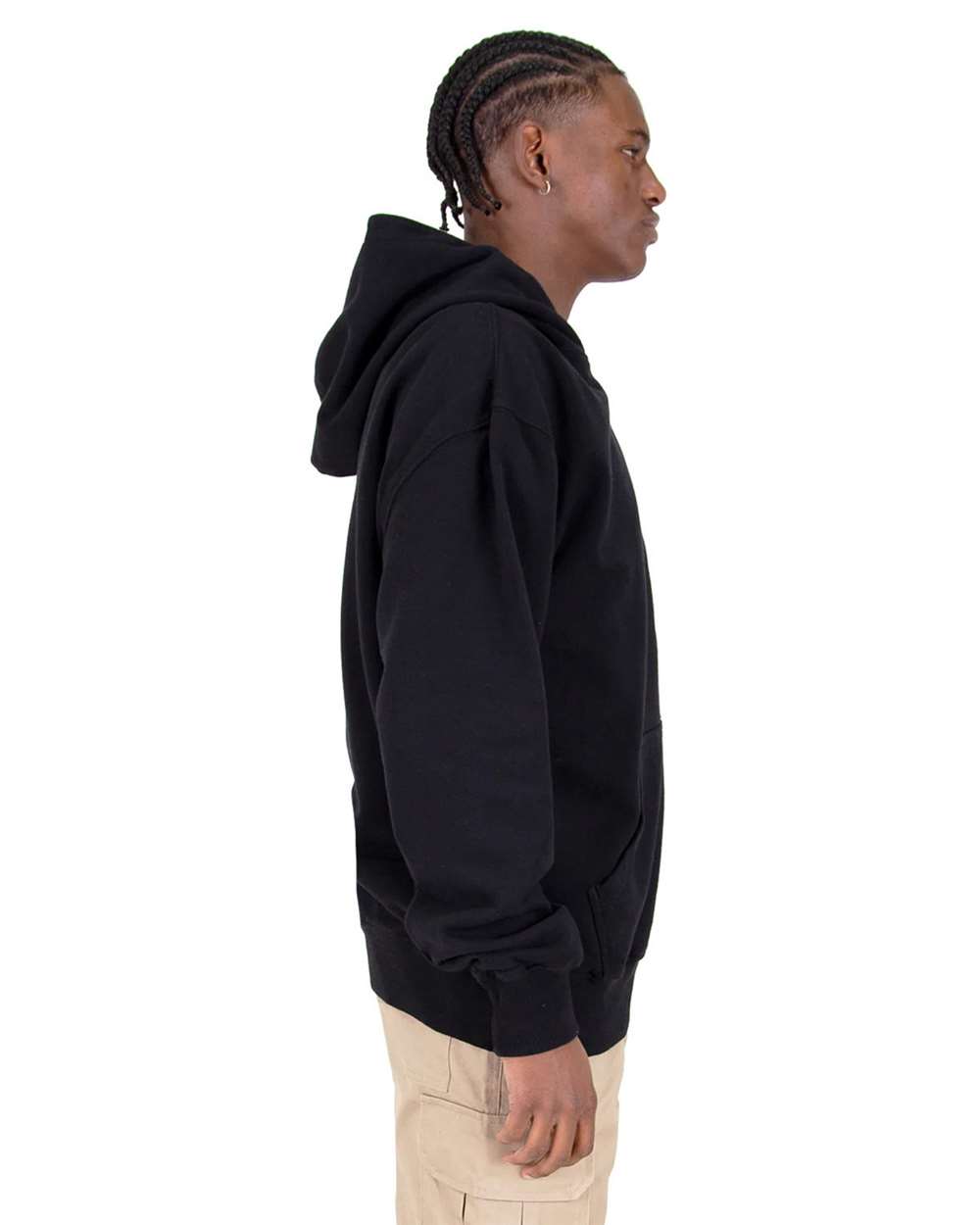 Men's Garment-Dyed Double-Zip Hooded Sweatshirt