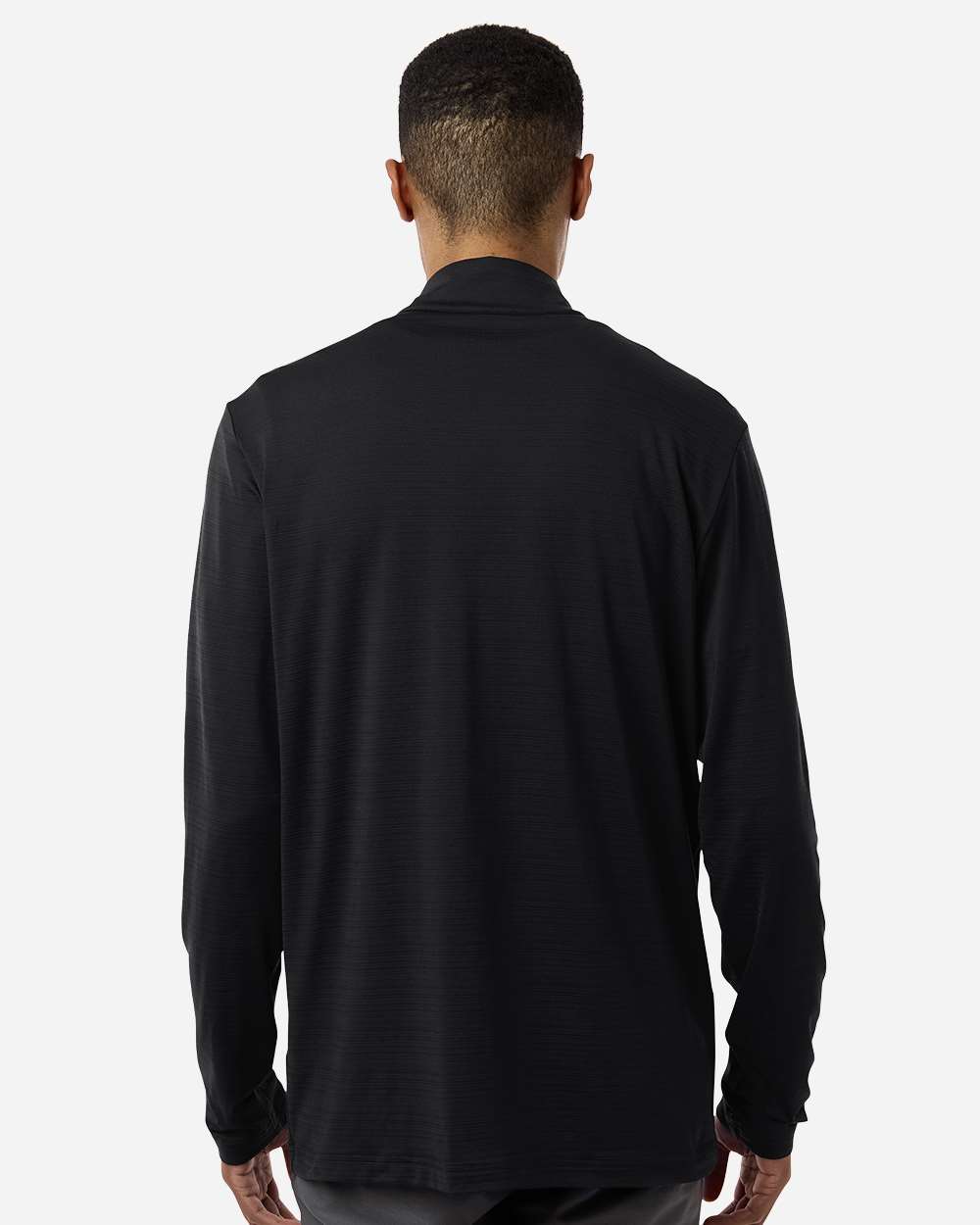 Men's Textured Stripe Quarter-Zip Pullover