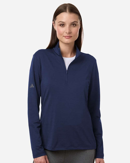 Women's Textured Stripe Quarter-Zip Pullover
