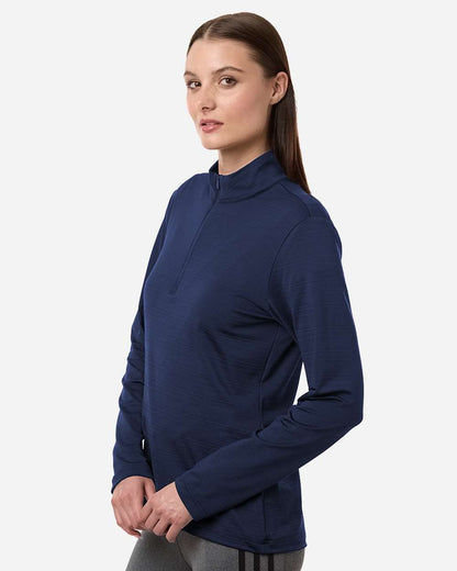 Women's Textured Stripe Quarter-Zip Pullover