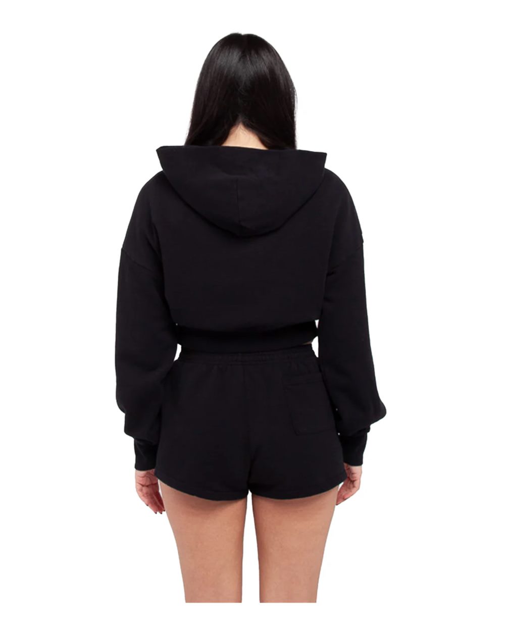 Women's Garment-Dye Crop Hooded Sweatshirt