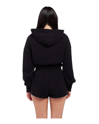 Women's Garment-Dye Crop Hooded Sweatshirt