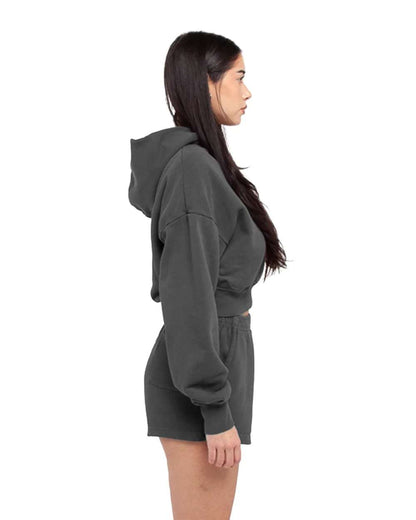 Women's Garment-Dye Crop Hooded Sweatshirt
