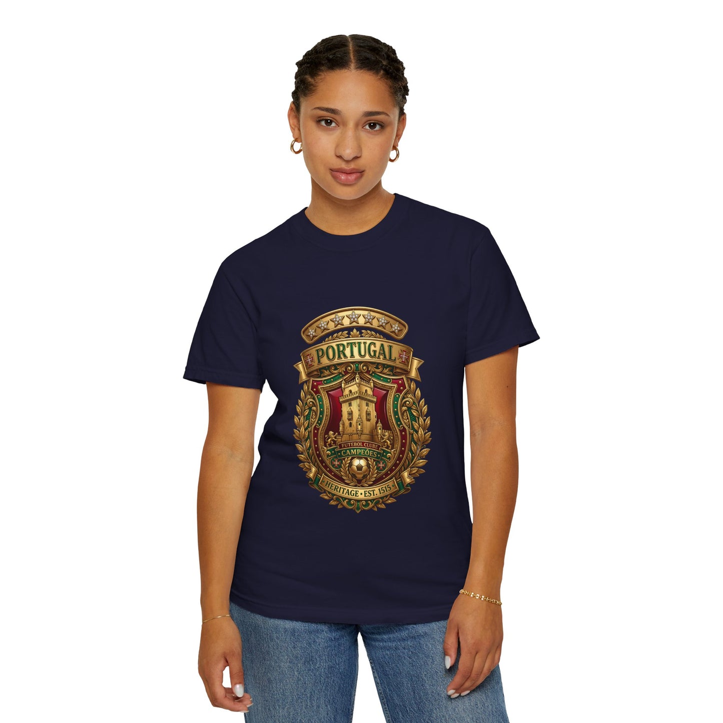 Portugal Football 'Torre de Belém' Heritage Shield | Premium Graphic Tee