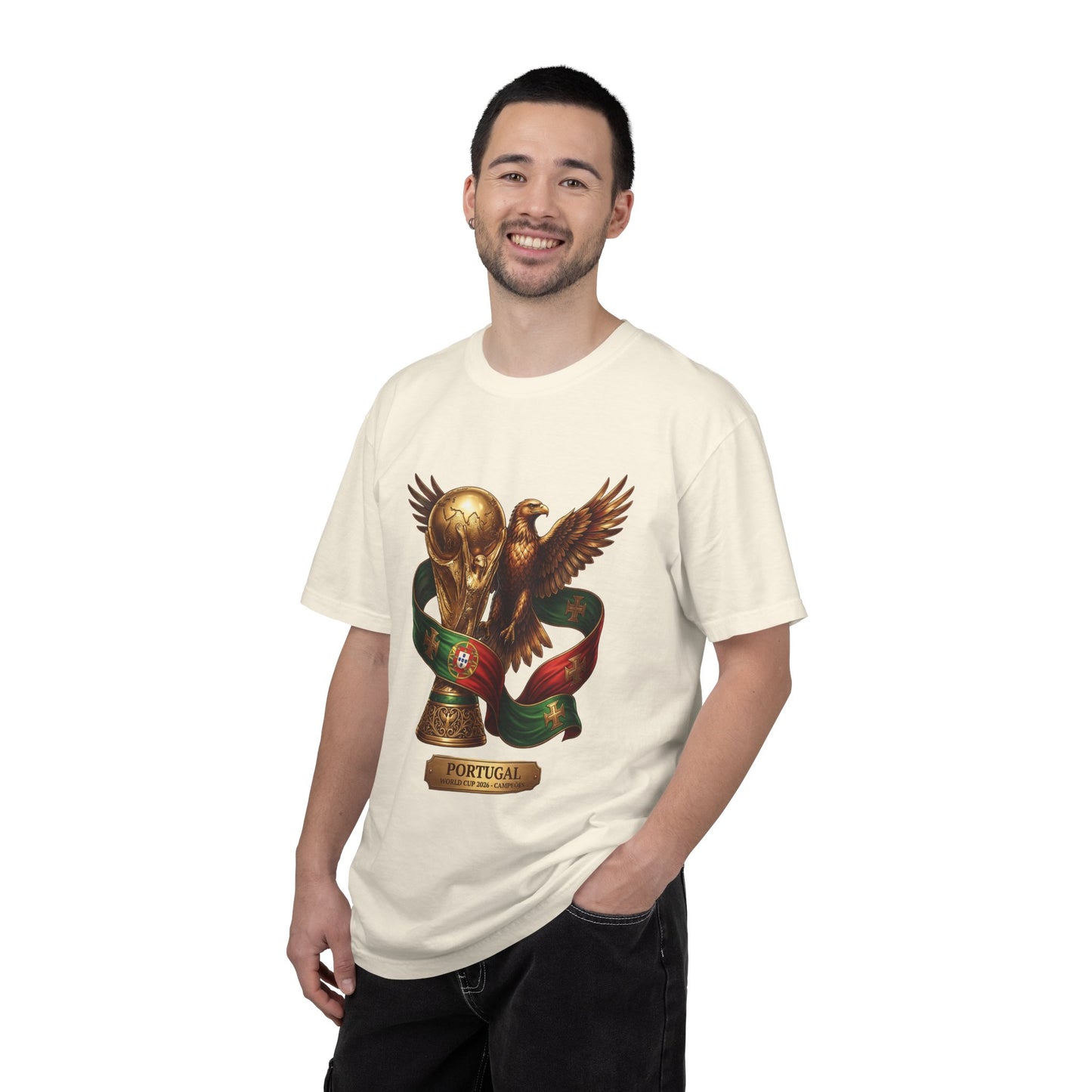 Portugal Football World Cup 2026 'Triumph of the Eagle' Trophy Graphic – Imperial Glory | Premium Summer Tee