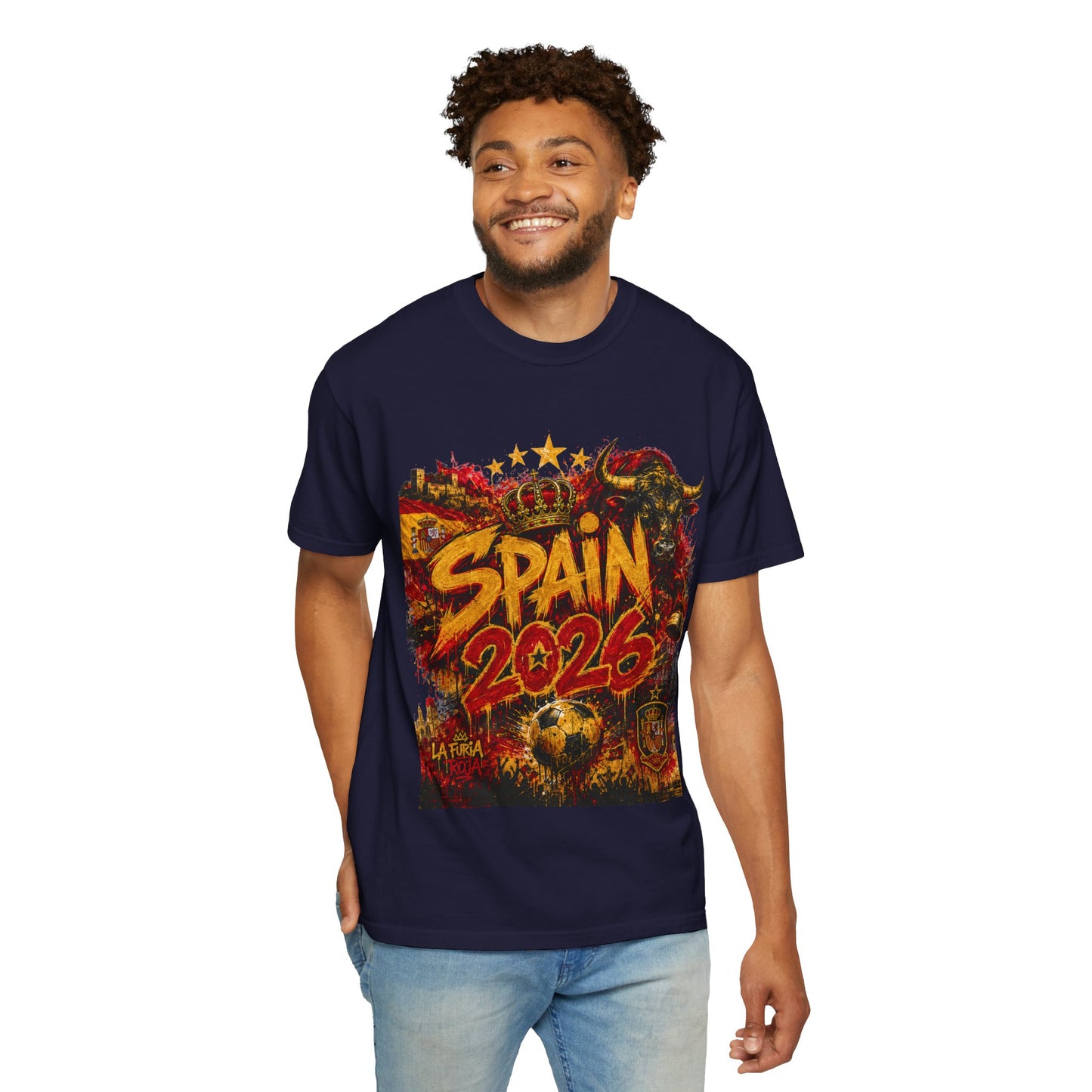 Spain Football World Cup 2026 'Fúria de Ouro' Graffiti Championship | Premium Graphic Tee