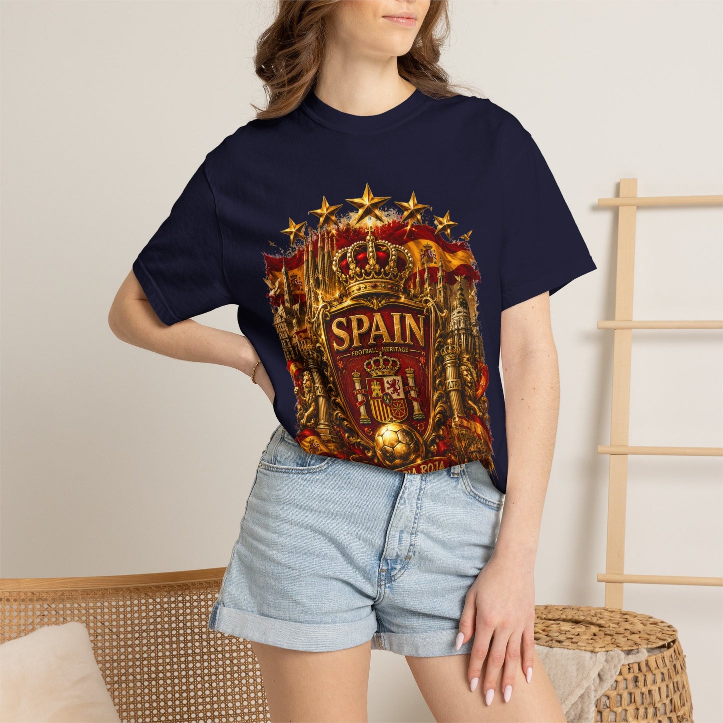 Spain Football 'Heritage Imperial' Epic Championship Shield | Premium Graphic Tee