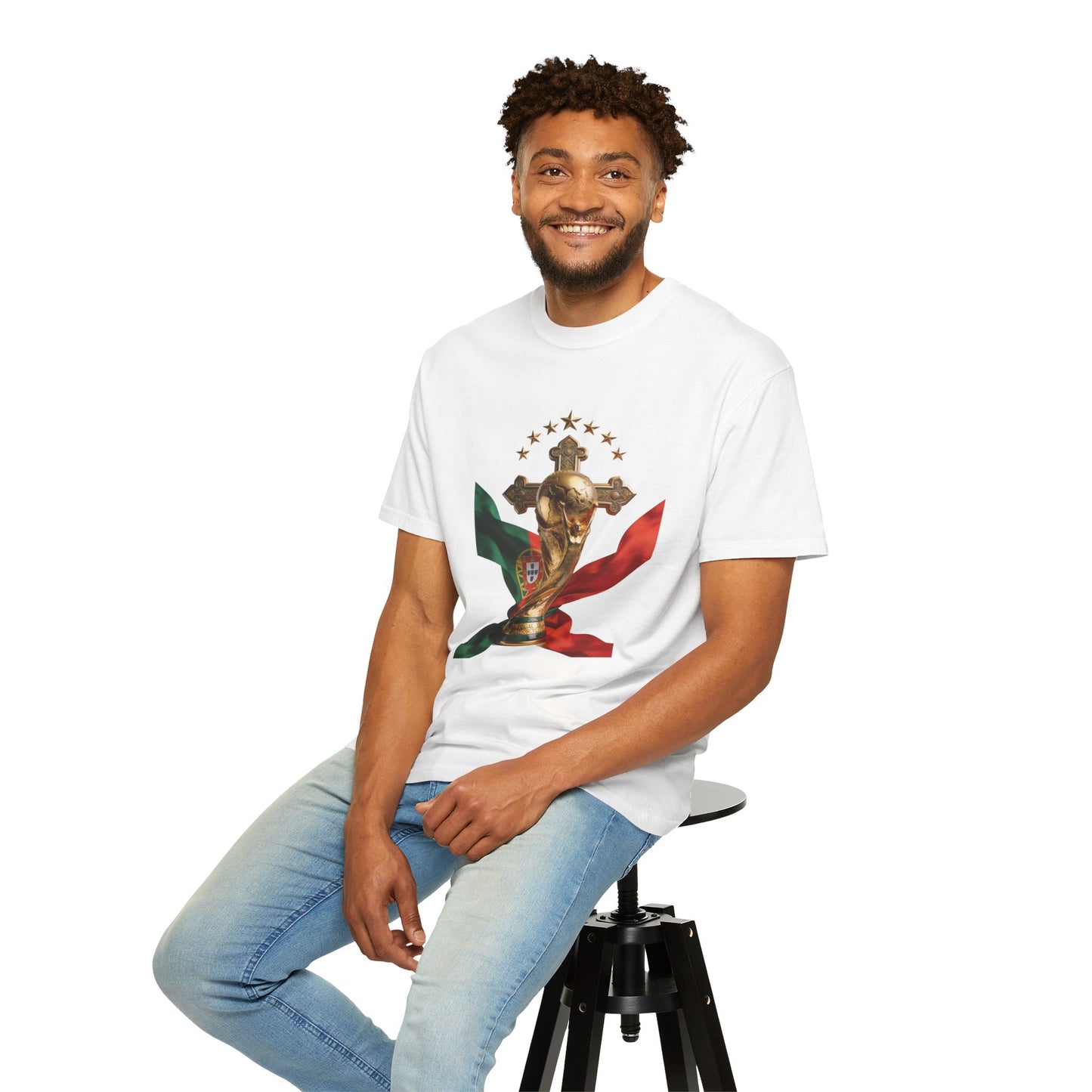 Portugal Football 'Cruz Sagrada' Majestic Trophy | Premium Graphic Tee
