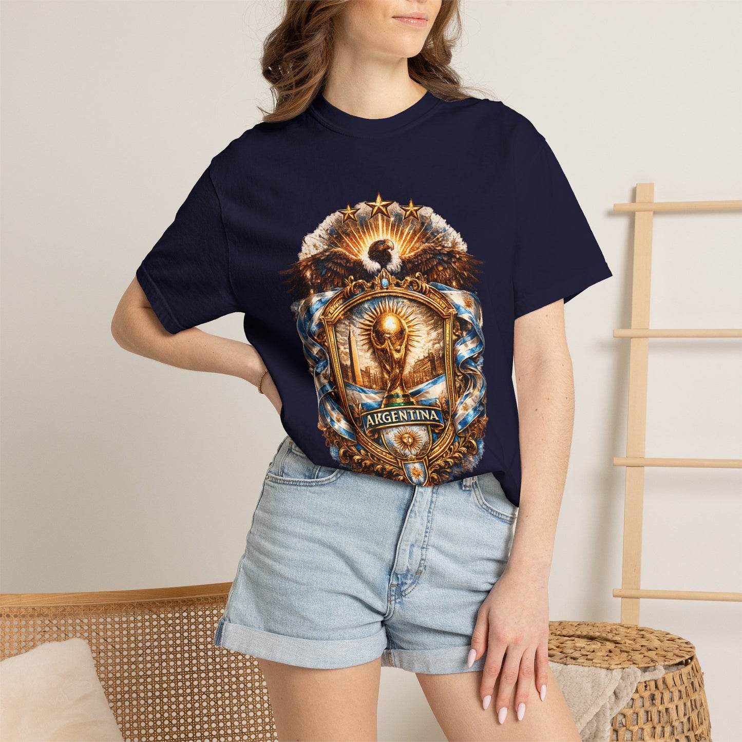 Argentina Football World Cup 'Águila de la Patria' Sovereign Shield | Premium Summer Tee