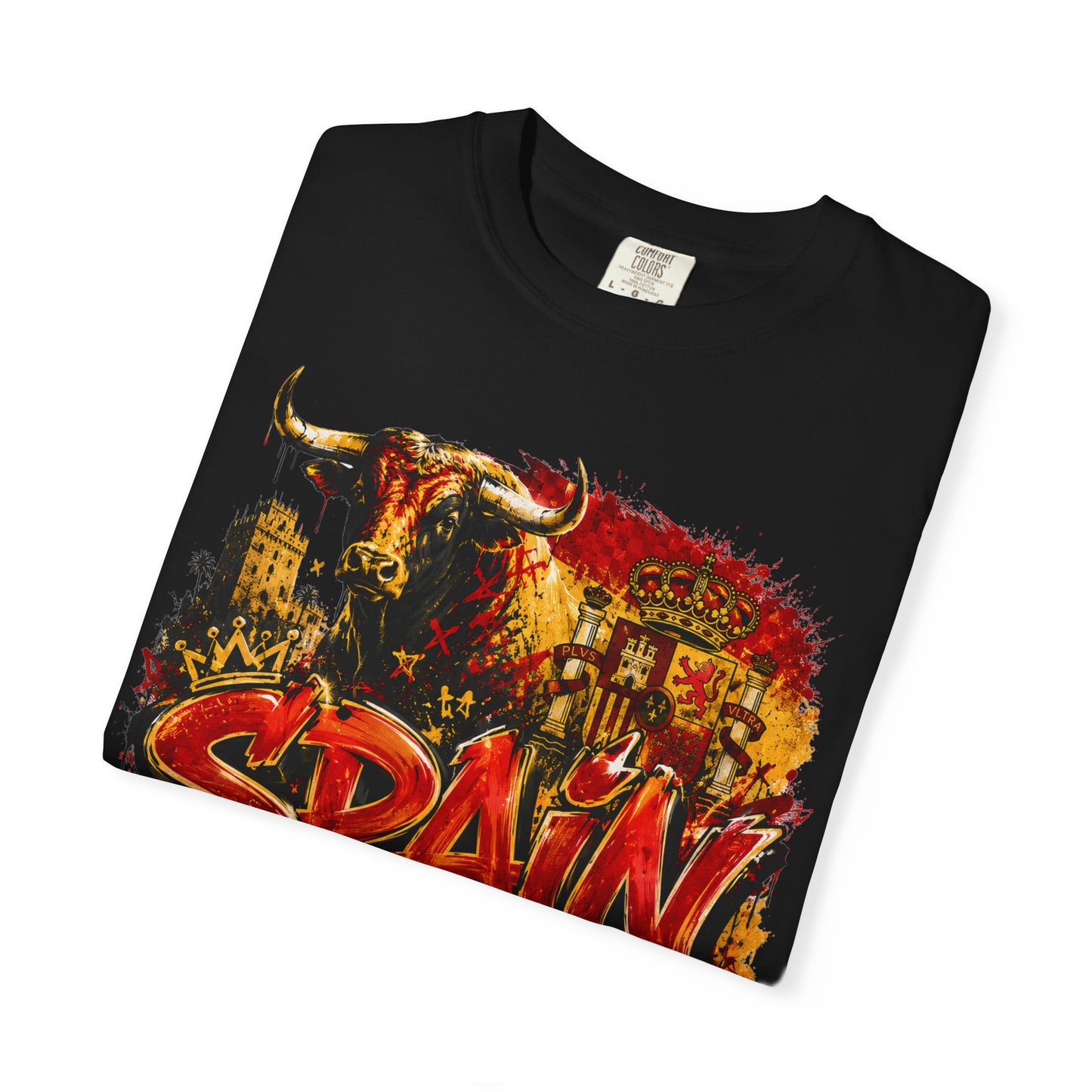 Spain Football World Cup 2026 'Furia Urbana' Graffiti Collage | Premium Graphic Tee
