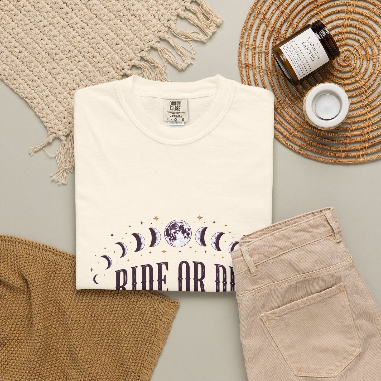 Ride Or Die With My Broomstick Celestial Witch | Premium Graphic Tee
