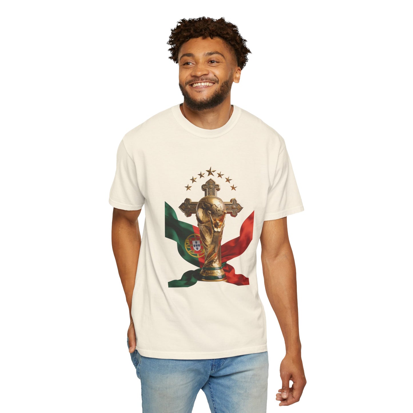 Portugal Football 'Cruz Sagrada' Majestic Trophy | Premium Graphic Tee