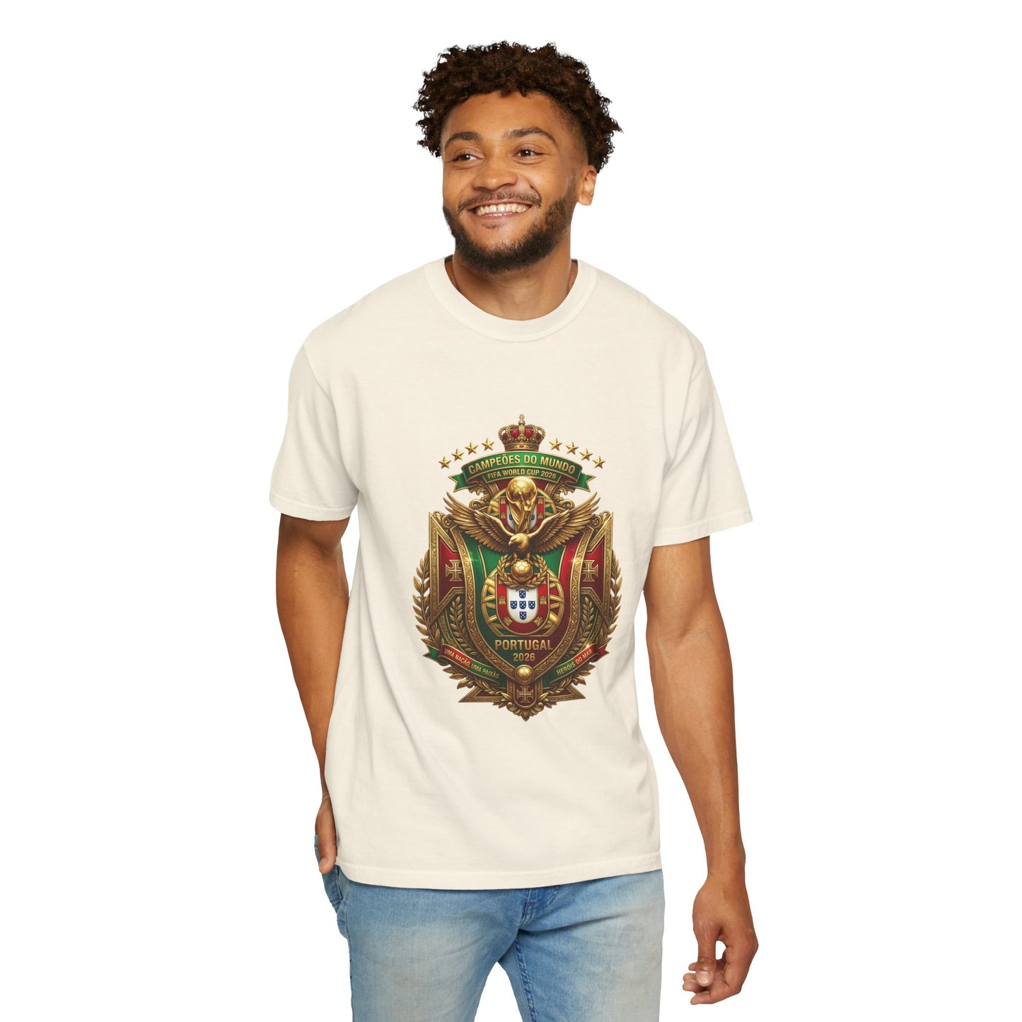Portugal Football World Cup 2026 'Heróis do Mar' Imperial Crown Crest | Premium Graphic Tee