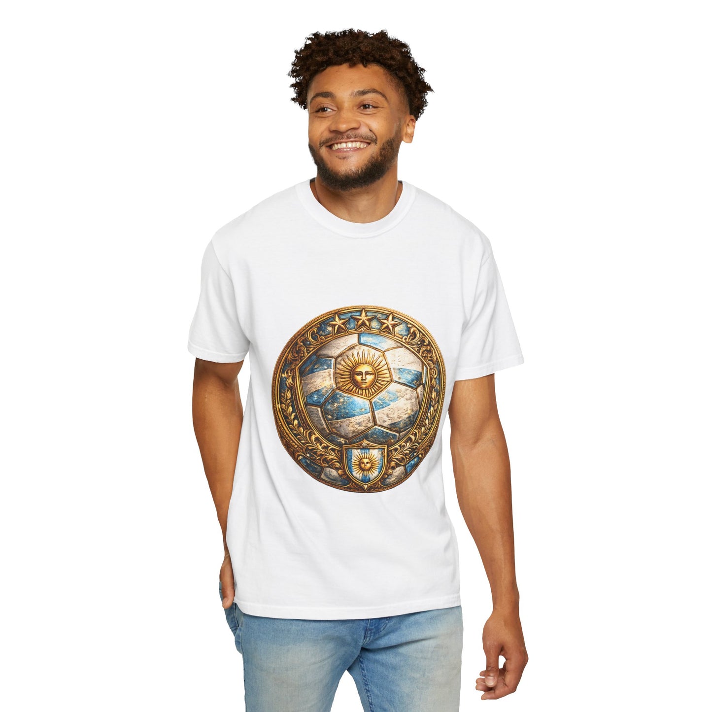 Argentina Football World Cup 2026 Sovereign Shield Medallion | Premium Summer Tee