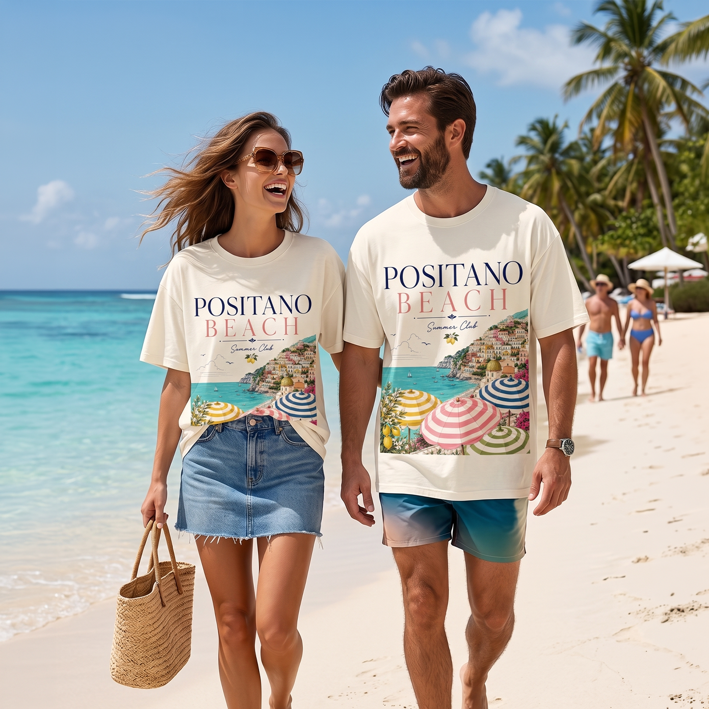 Positano Beach – Summer Club | Premium Vintage Tee