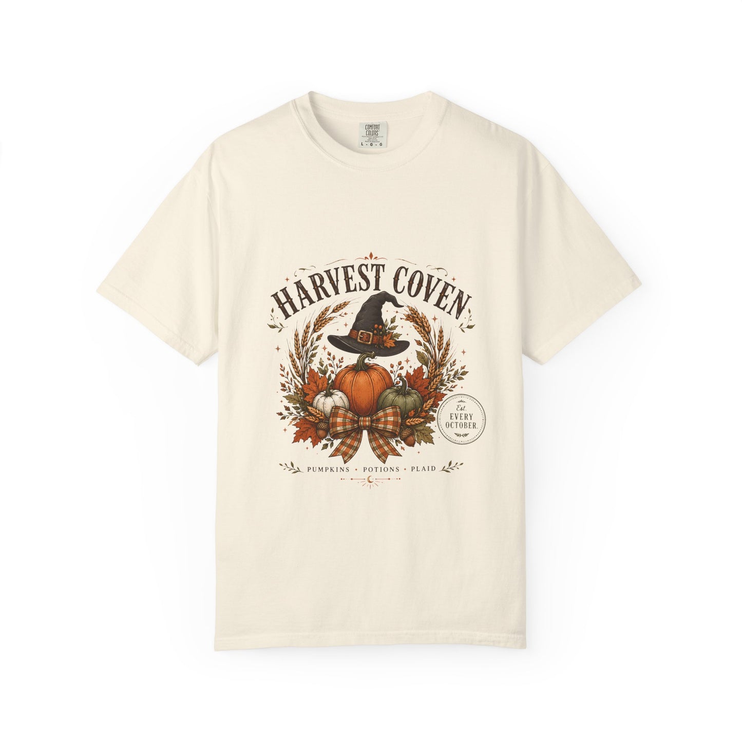 Harvest Coven Autumn Pumpkin Witch Hat | Premium Graphic Tee